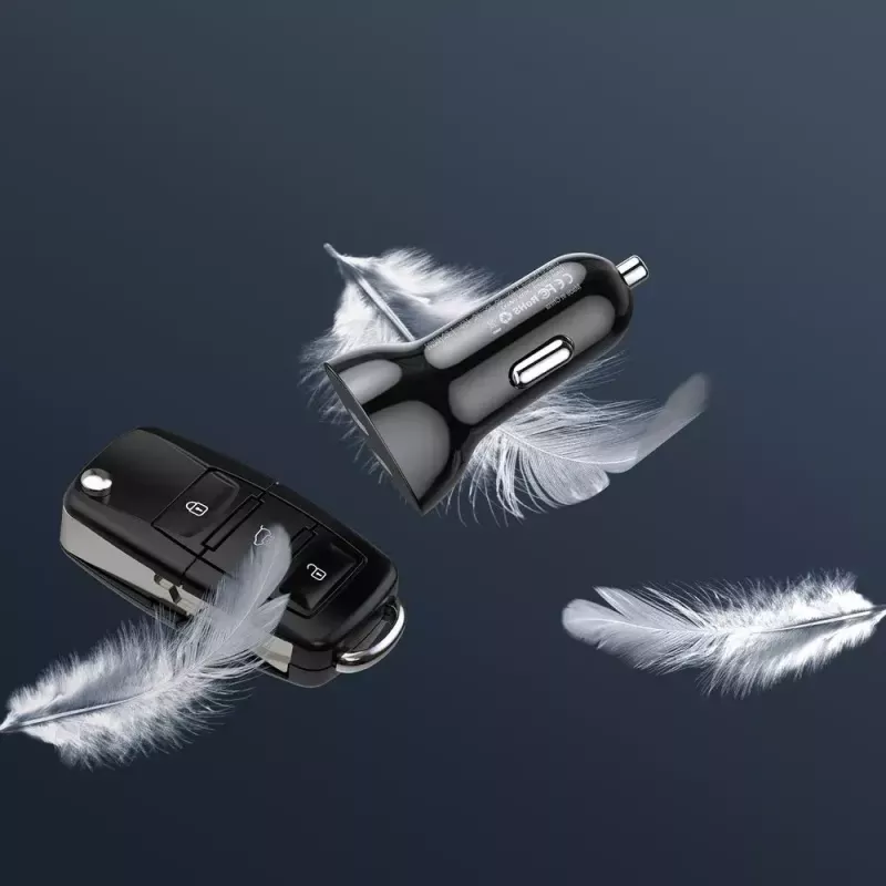 Vidinis įkroviklis Choetech TC0008 juodas Cigar Lighter greitas įkrovimas