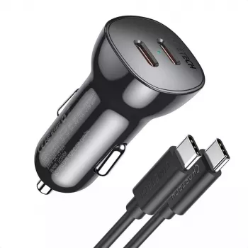 Vidinis įkroviklis Choetech TC0008 juodas Cigar Lighter greitas įkrovimas