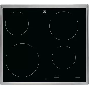 Electrolux EHF6240XXK Juoda Įmontuojama 57.6 cm Keraminė kaitlentė 4 zonos