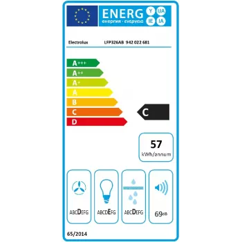 Įmontuojamas gartraukis Electrolux Serie 300 LFP326AB, LED, 57 dB