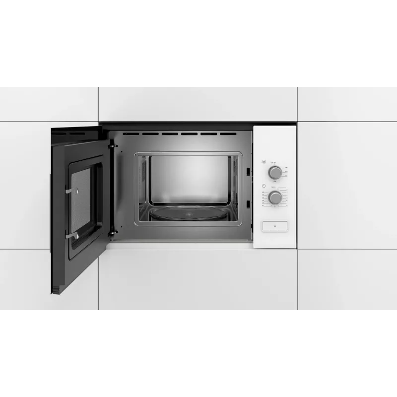 Įmontuojama mikrobangų krosnelė Bosch Serie 4 BFL520MW0 ? 20 l, 800 W, balta