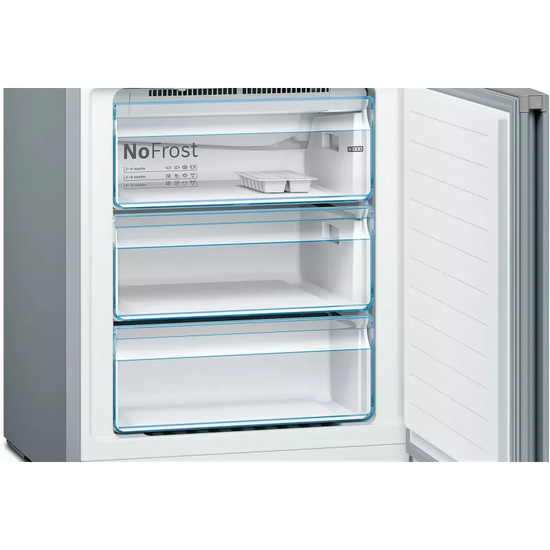 Bosch Serie 4 KGN49XLEA šaldytuvas-šaldiklis, laisvai pastatomas, 438 L, nerūdijantis plienas