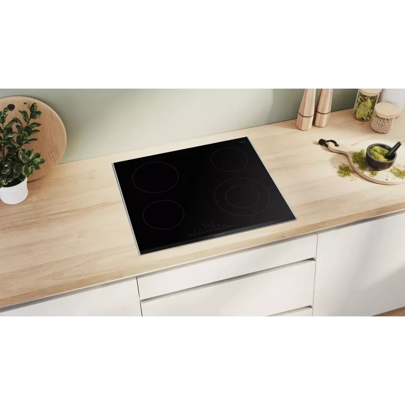 Bosch Serie 6 PKF675FP2E kaitlentė Juoda Įmontuojama 60 cm Keraminė kaitlentė 4 zonos