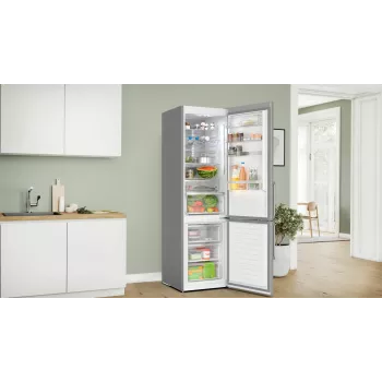 Bosch Serie 6 KGN39AIBT šaldytuvas-šaldiklis, laisvai pastatomas, 363 L, nerūdijantis plienas