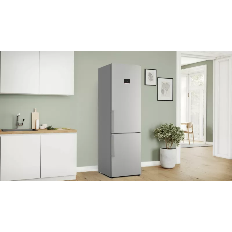 Bosch Serie 6 KGN39AIBT šaldytuvas-šaldiklis, laisvai pastatomas, 363 L, nerūdijantis plienas