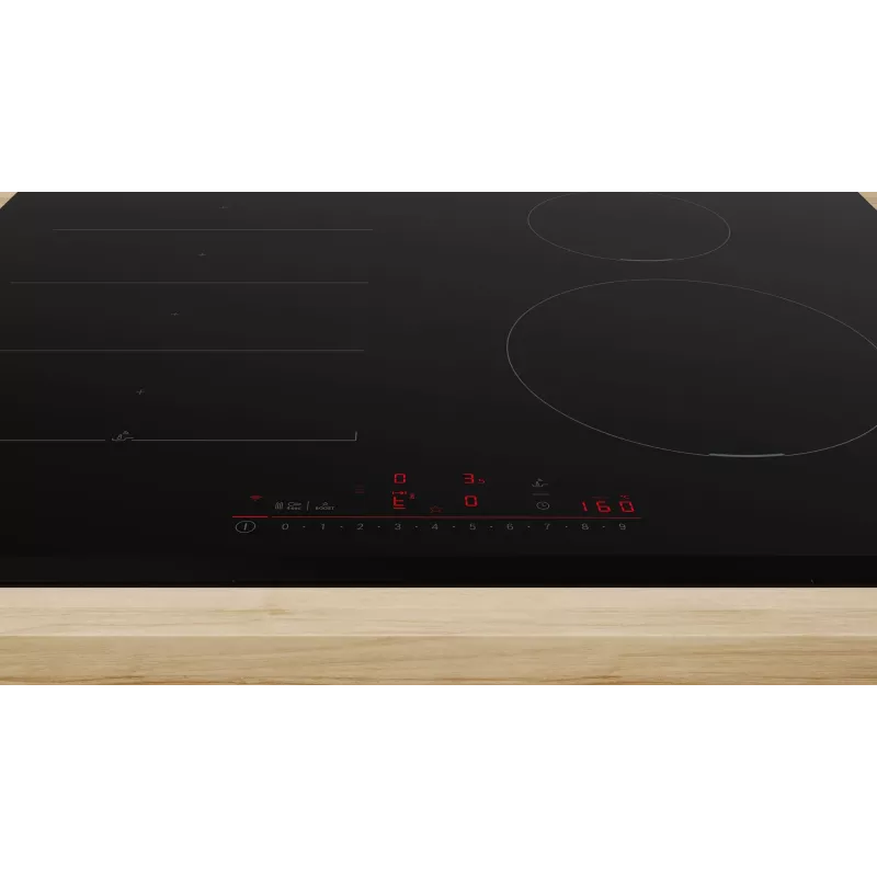 Bosch Serie 6 PIX631HC1E kaitlentė Juoda Įmontuojama 60 cm Zoninė indukcinė kaitlentė 4 kaitviečių