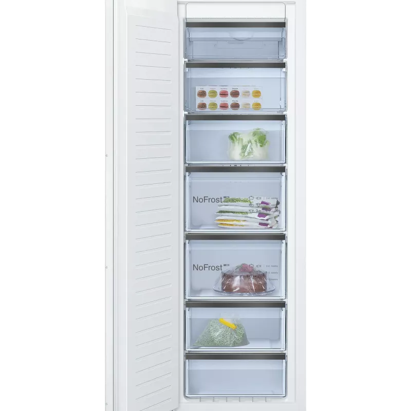 Bosch Serie 8 GIN81HNE0 šaldiklis Vertikalus šaldiklis Įmontuojamas 212 l Baltas