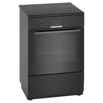 Bosch Serie 4 HLN39A060U viryklė Laisvai pastatoma viryklė Elektrinė Zonų indukcinė kaitlentė Juoda