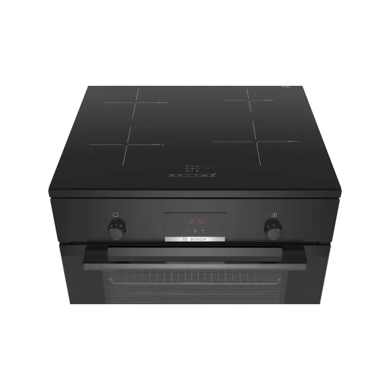 Bosch Serie 4 HLN39A060U viryklė Laisvai pastatoma viryklė Elektrinė Zonų indukcinė kaitlentė Juoda