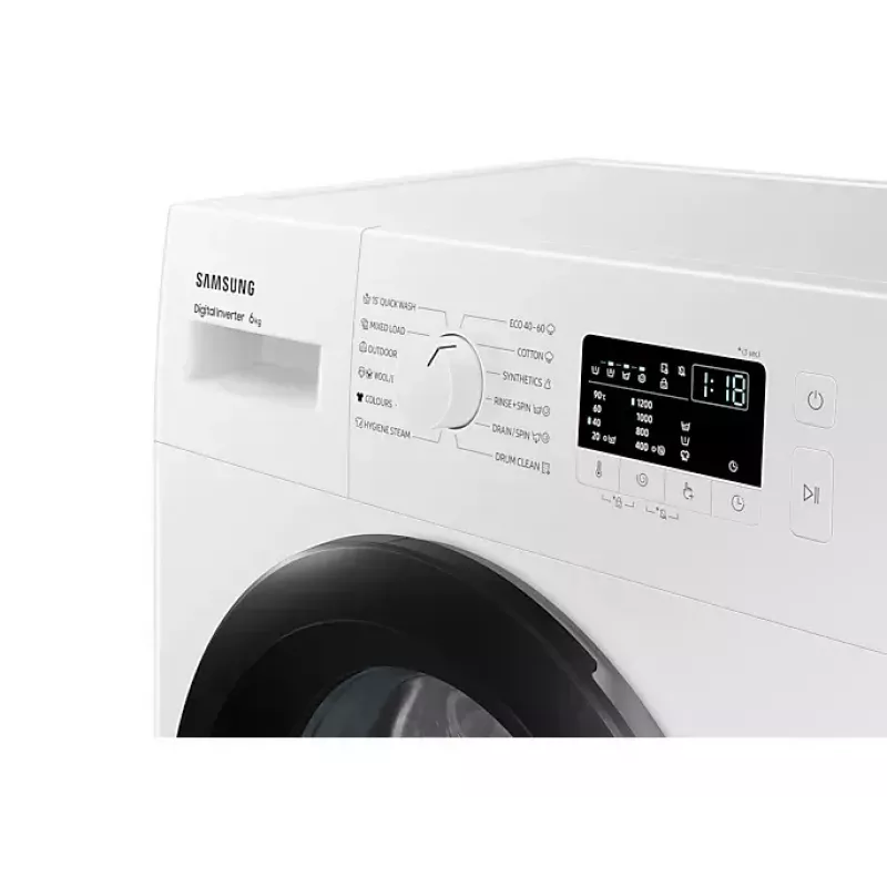 Samsung WW60A3120BE/LE skalbimo mašina Įkraunama iš priekio 6 kg 1200 aps./min Balta