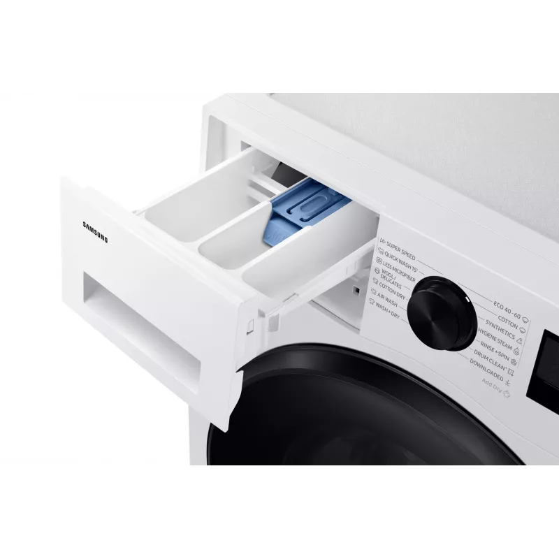 Samsung WD90DG5G34BELE skalbyklė-džiovyklė Laisvai pastatoma Priekinio pakrovimo Balta