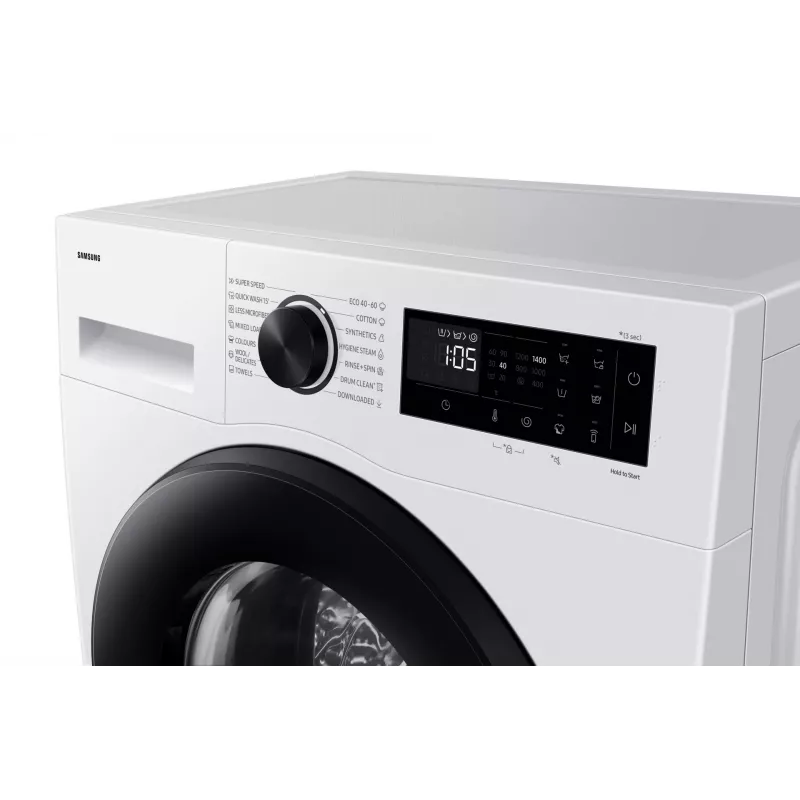 Samsung WW90DG5G34AELE skalbimo mašina su priekiniu įkrovimu 9 kg 1400 aps./min. Balta
