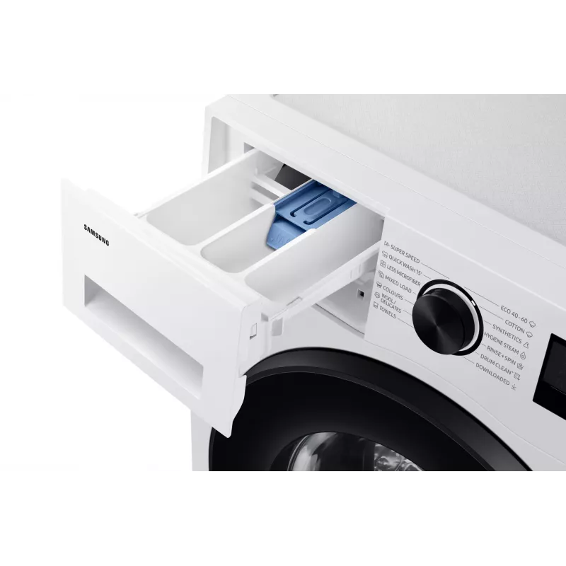 Samsung WW90DG5G34AELE skalbimo mašina su priekiniu įkrovimu 9 kg 1400 aps./min. Balta