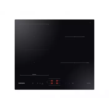 Įmontuojama Samsung NZ8500BM juoda zoninė indukcinė kaitlentė, 4 zonos, liečiamasis valdymas, priekyje esantys valdikliai, 590×520×48 mm