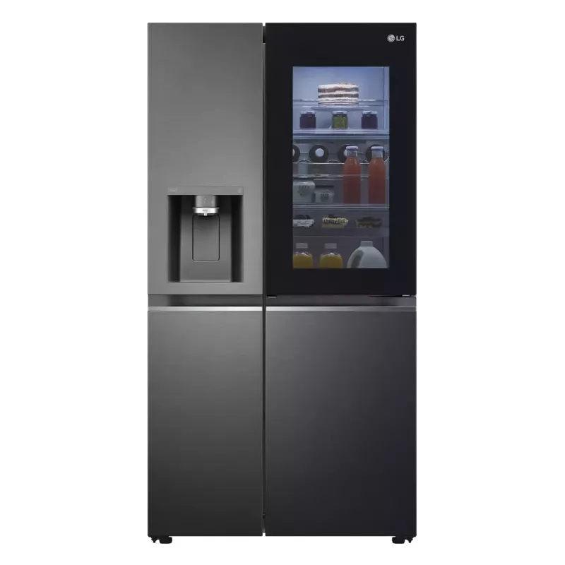 LG InstaView ™ ThinQ™ GSXV91MCAE Amerikietiškas šaldytuvas-šaldiklis 635 L