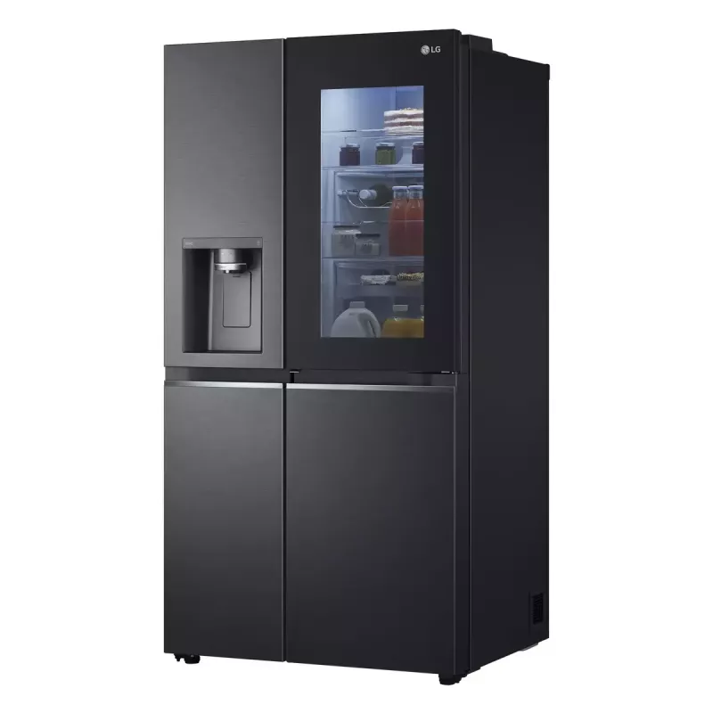 LG InstaView ™ ThinQ™ GSXV91MCAE Amerikietiškas šaldytuvas-šaldiklis 635 L