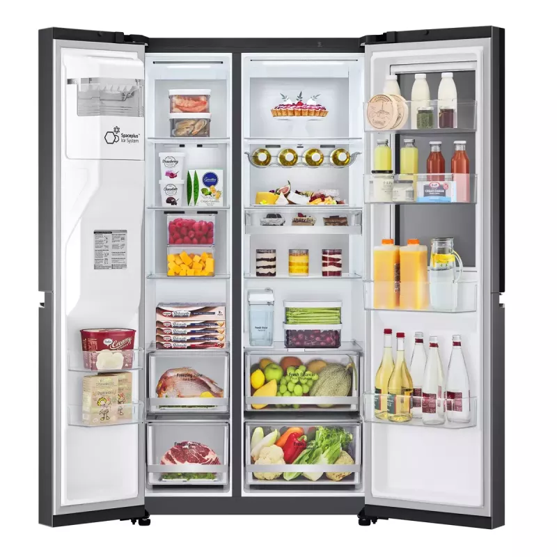 LG InstaView ™ ThinQ™ GSXV91MCAE Amerikietiškas šaldytuvas-šaldiklis 635 L
