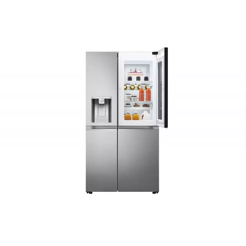 LG InstaView GSXV91PZAE šaldytuvas šoninis Freestanding 635 L juoda, nerūdijantis plienas