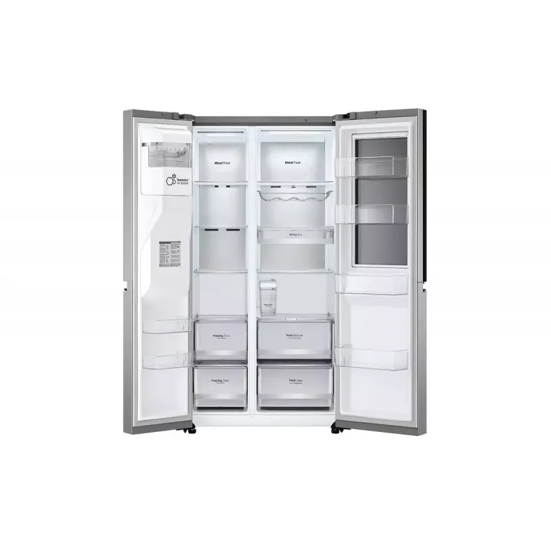 LG InstaView GSXV91PZAE šaldytuvas šoninis Freestanding 635 L juoda, nerūdijantis plienas
