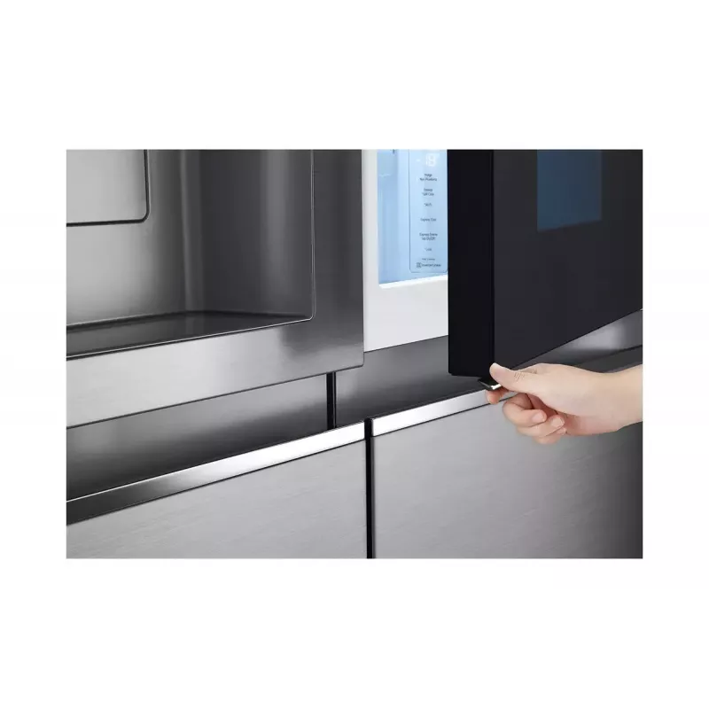LG InstaView GSXV91PZAE šaldytuvas šoninis Freestanding 635 L juoda, nerūdijantis plienas