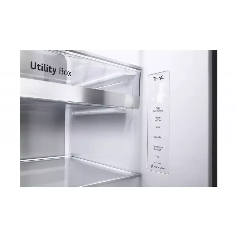 LG InstaView GSXV91PZAE šaldytuvas šoninis Freestanding 635 L juoda, nerūdijantis plienas