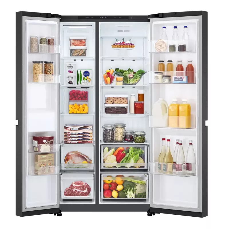 LG GSBC40EPPE šaldytuvas su šoninėmis durelėmis Laisvai pastatomas 664 L E Juoda