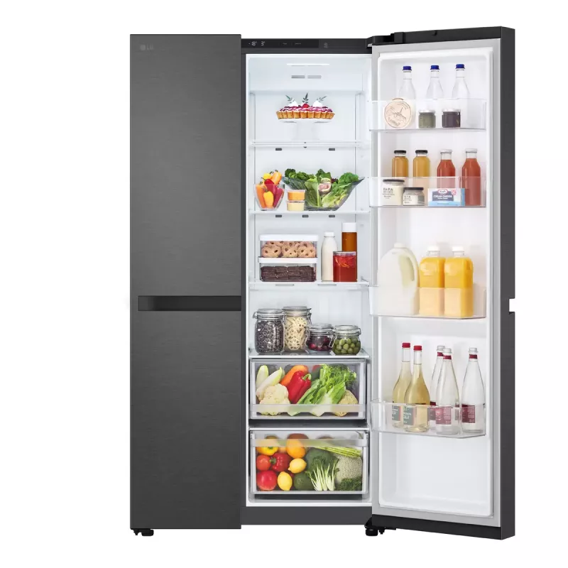 LG GSBC40EPPE šaldytuvas su šoninėmis durelėmis Laisvai pastatomas 664 L E Juoda