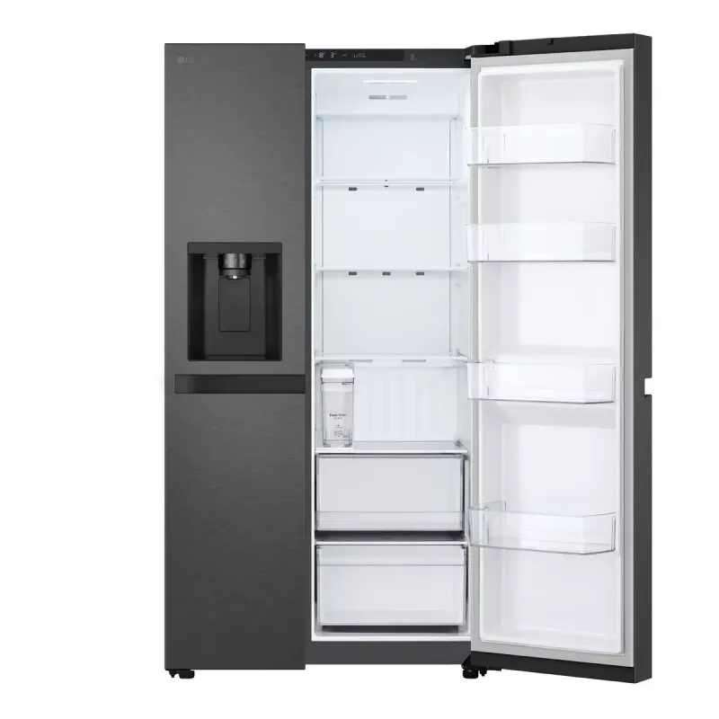 LG GSLC41EPPE šaldytuvas side-by-side, laisvai pastatomas, 641 l, juodas