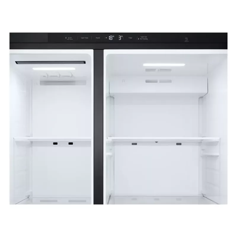 LG GSLC41EPPE šaldytuvas side-by-side, laisvai pastatomas, 641 l, juodas