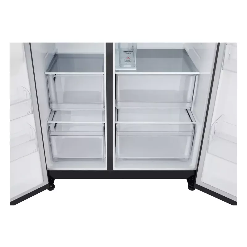 LG GSLC41EPPE šaldytuvas side-by-side, laisvai pastatomas, 641 l, juodas