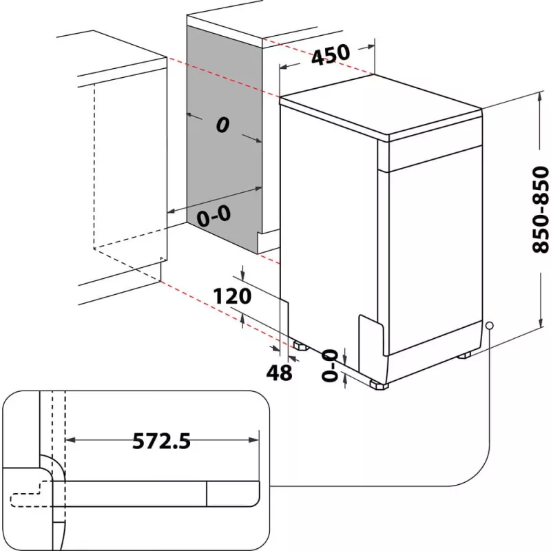 Whirlpool WSFO 3O34 PF laisvai pastatoma 10 komplektų