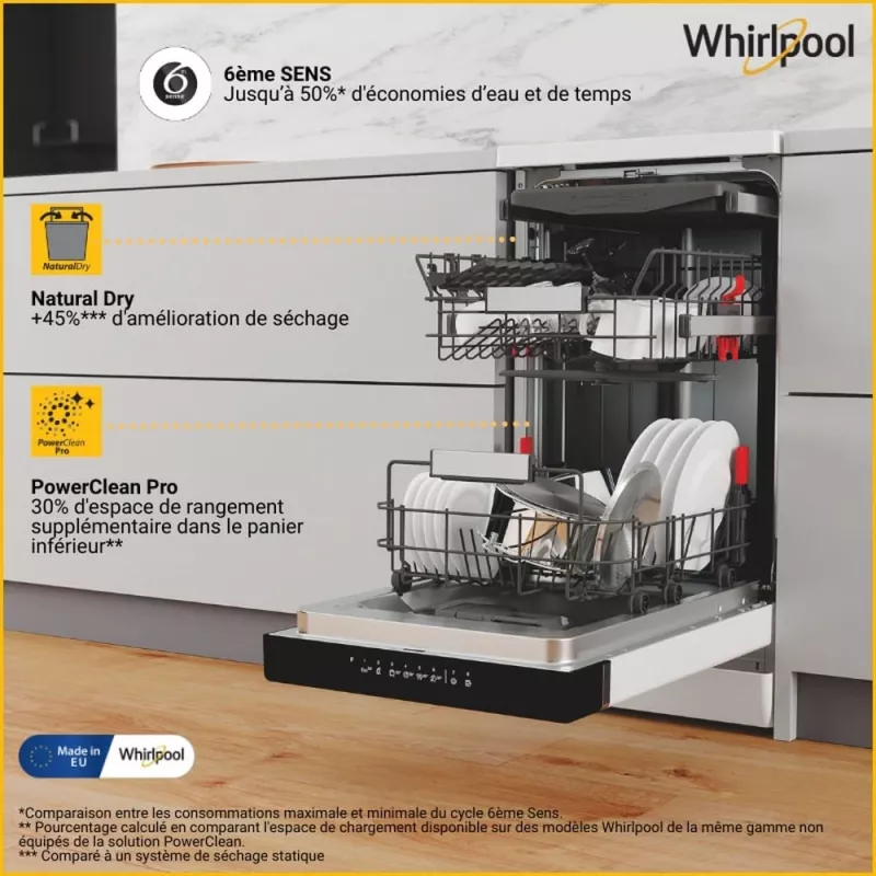 Whirlpool WSFO 3O34 PF laisvai pastatoma 10 komplektų