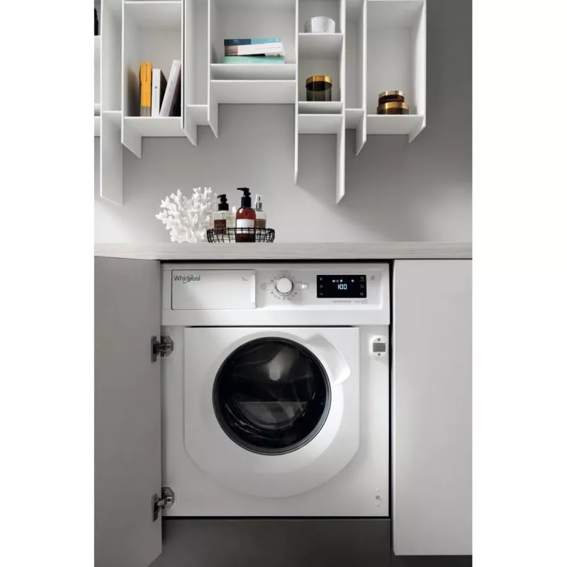Whirlpool BI WMWG 71483E EU N skalbimo mašina, įkraunama iš priekio, 7 kg, 1351 aps./min., balta