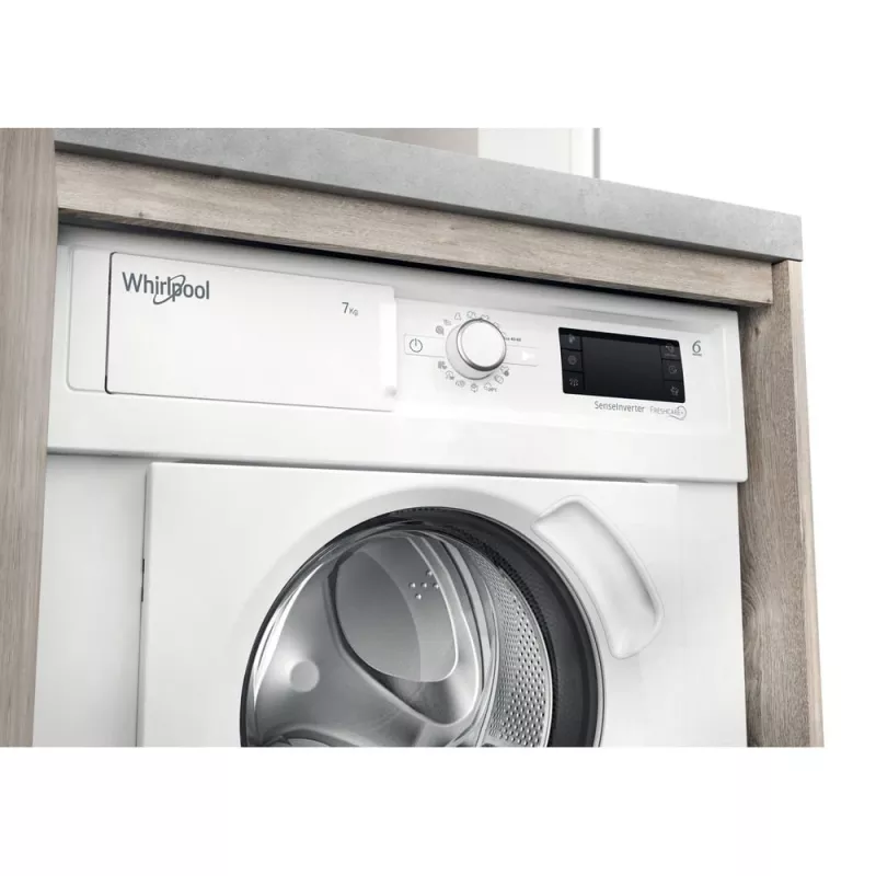 Whirlpool BI WMWG 71483E EU N skalbimo mašina, įkraunama iš priekio, 7 kg, 1351 aps./min., balta