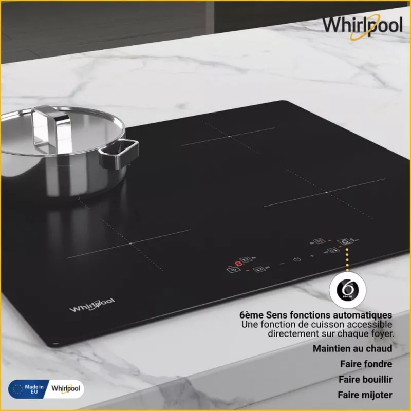 Whirlpool WS Q2160 NE Juoda Built-in 59 cm Zone induction hob 4 zone(s)