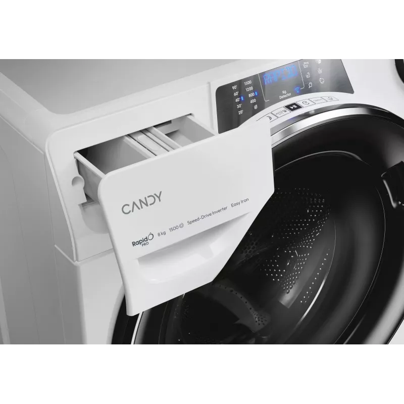 Candy RapidÓ PRO RP 586BWMBC/1-S skalbimo mašina priekinio pakrovimo 8 kg 1500 RPM balta