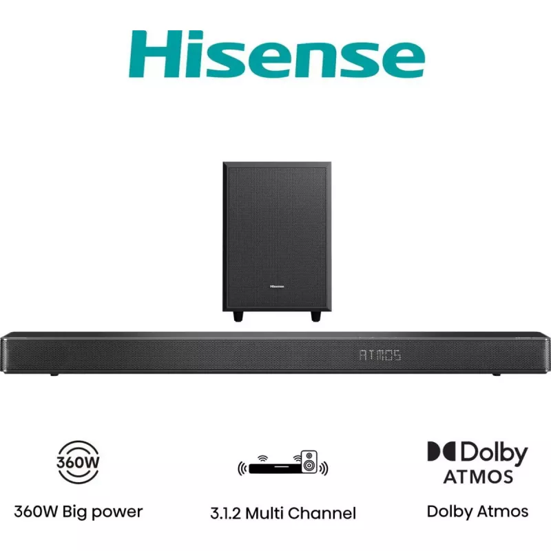 Garso juosta Hisense AX3120G 3.1.2 kanalai 360 W RMS