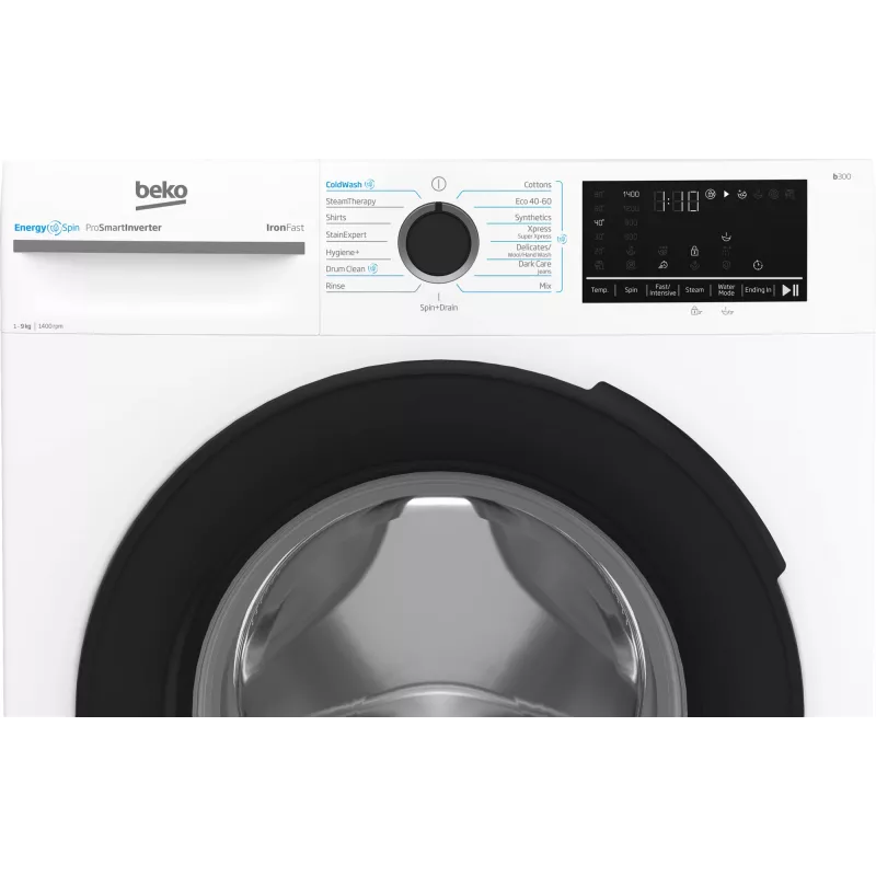Skalbimo mašina BEKO BM3WFSU49415WB priekinio įkrovimo 9 kg 1400 aps./min balta, energijos klasė A