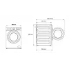 Skalbimo mašina BEKO BM3WFSU49415WB priekinio įkrovimo 9 kg 1400 aps./min balta, energijos klasė A