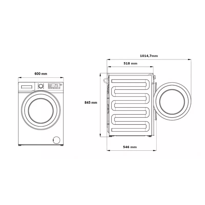 Skalbimo mašina BEKO BM3WFSU49415WB priekinio įkrovimo 9 kg 1400 aps./min balta, energijos klasė A