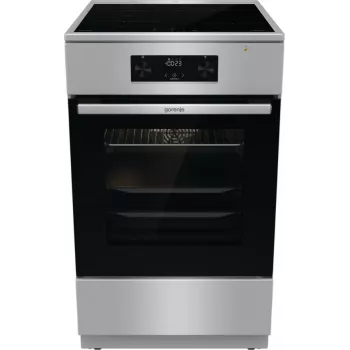 Gorenje 740742 viryklė Laisvai pastatoma viryklė Elektrinė Zonų indukcinė kaitlentė Juoda, Nerūdijantis plienas