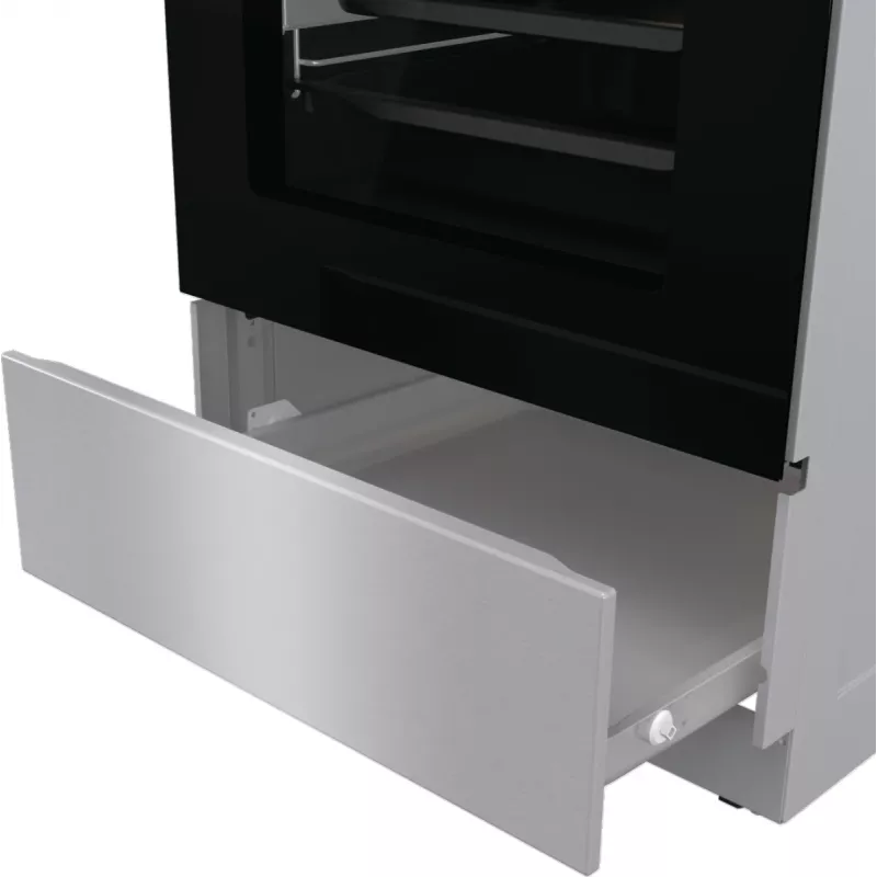 Gorenje 740742 viryklė Laisvai pastatoma viryklė Elektrinė Zonų indukcinė kaitlentė Juoda, Nerūdijantis plienas