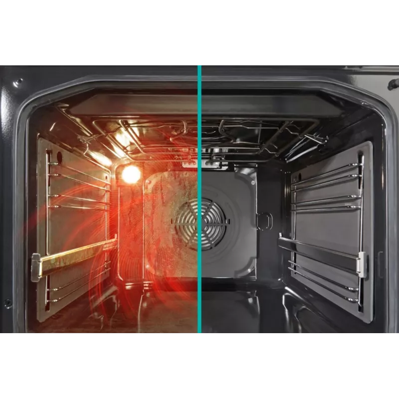 Gorenje 740742 viryklė Laisvai pastatoma viryklė Elektrinė Zonų indukcinė kaitlentė Juoda, Nerūdijantis plienas