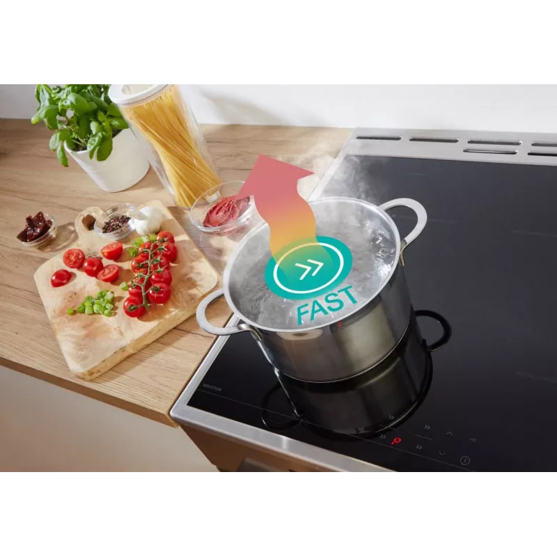 Gorenje 740742 viryklė Laisvai pastatoma viryklė Elektrinė Zonų indukcinė kaitlentė Juoda, Nerūdijantis plienas