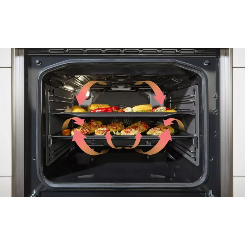 Gorenje 740742 viryklė Laisvai pastatoma viryklė Elektrinė Zonų indukcinė kaitlentė Juoda, Nerūdijantis plienas