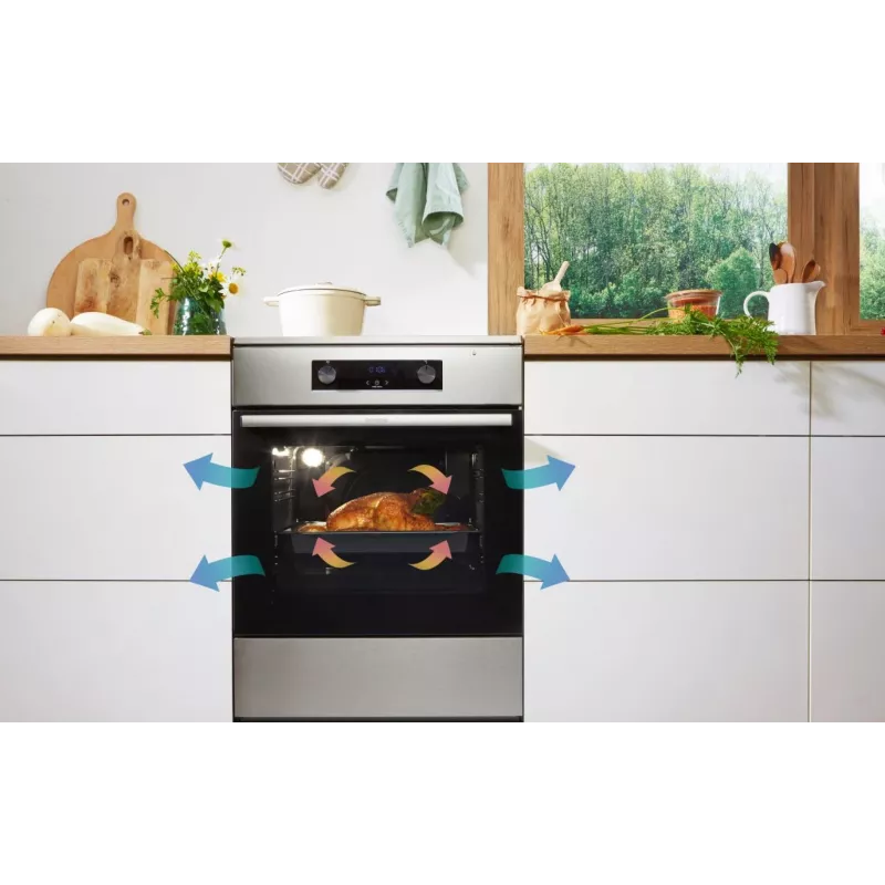 Gorenje 740742 viryklė Laisvai pastatoma viryklė Elektrinė Zonų indukcinė kaitlentė Juoda, Nerūdijantis plienas