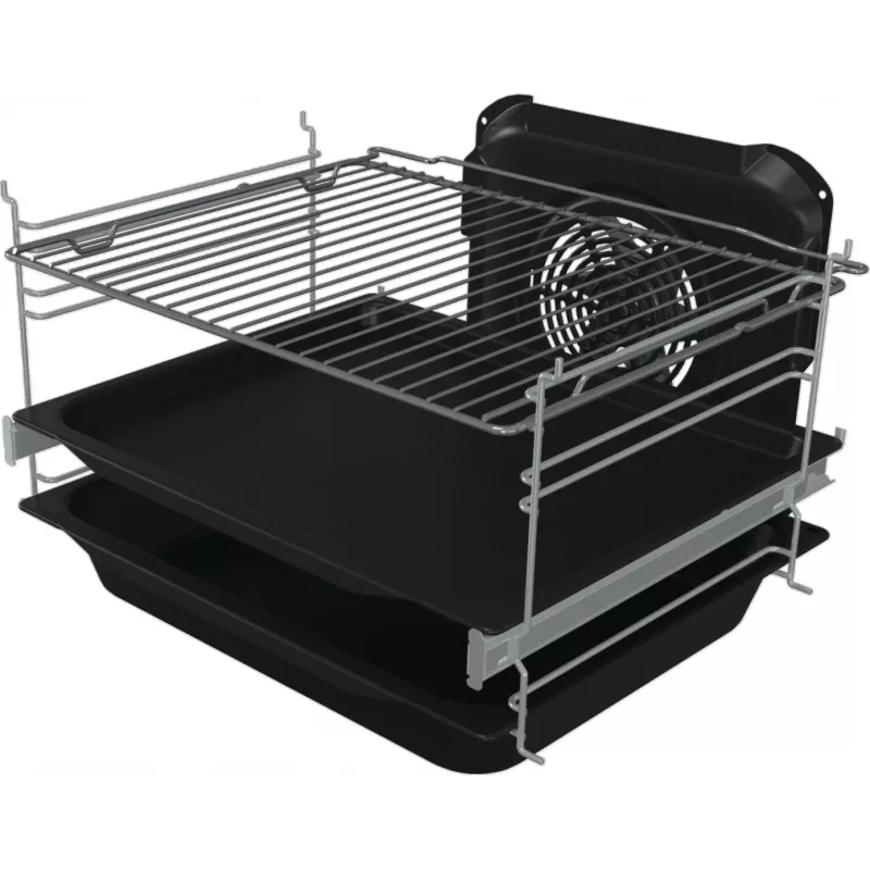 Gorenje 740742 viryklė Laisvai pastatoma viryklė Elektrinė Zonų indukcinė kaitlentė Juoda, Nerūdijantis plienas