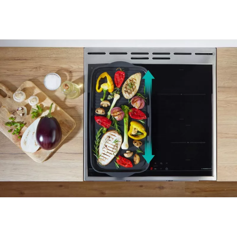 Gorenje 740742 viryklė Laisvai pastatoma viryklė Elektrinė Zonų indukcinė kaitlentė Juoda, Nerūdijantis plienas