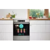 Gorenje 740742 viryklė Laisvai pastatoma viryklė Elektrinė Zonų indukcinė kaitlentė Juoda, Nerūdijantis plienas