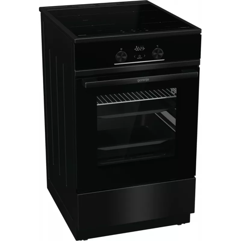 „Gorenje“ GEIT5C60BPG, laisvai pastatoma viryklė, elektrinė, keraminė kaitlentė, juoda